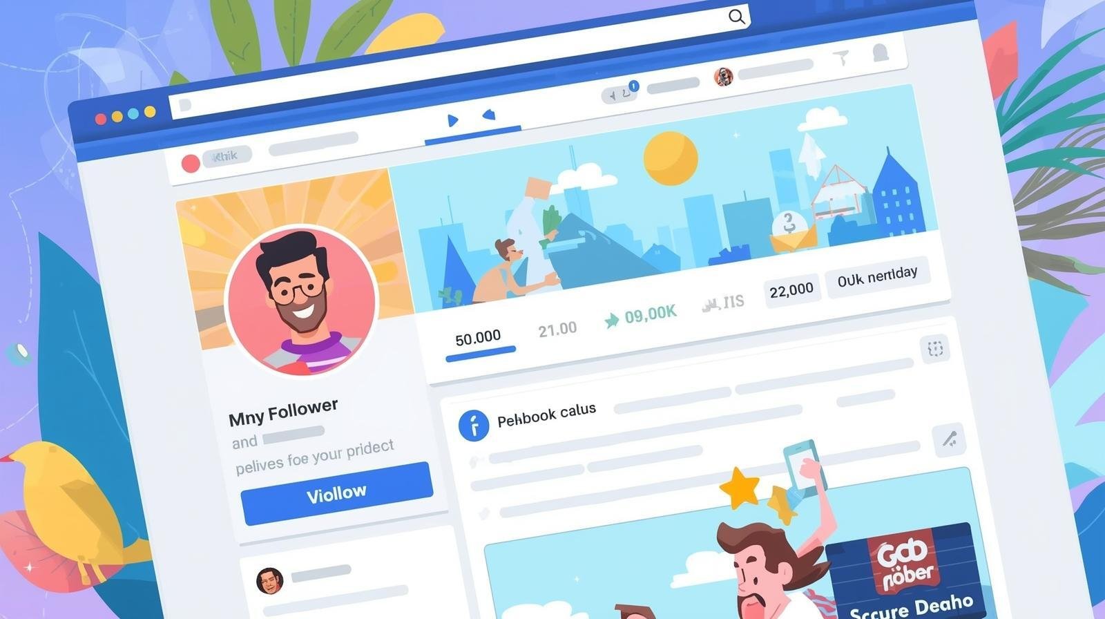 show facebook profile demo with 50,000 followers (1)